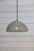 Concrete pendant light with mesh pattern shade