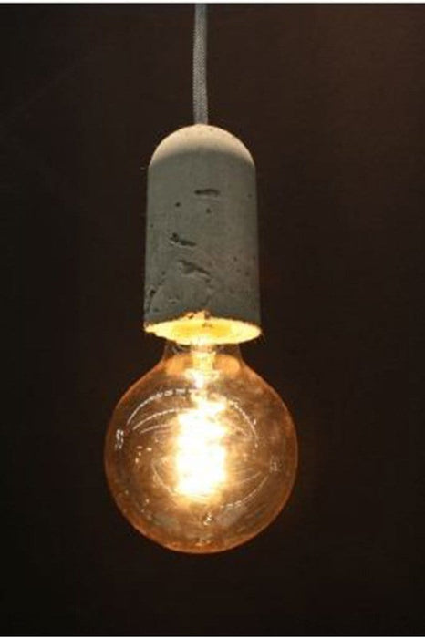 Concrete base pendant light by nud