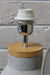 Concrete and timber table lamp e27 bulb fitting