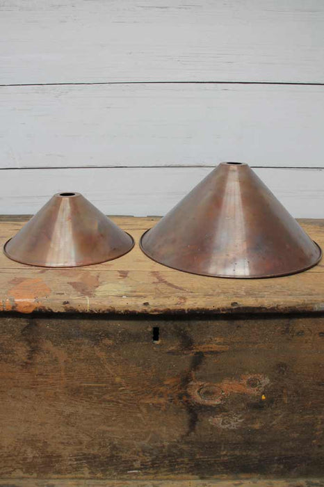 Aged copper shade in two sizes