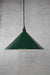 Cone outdoor pendant light with large green shade