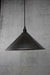 Cone outdoor pendant light with large vintage steel  shade