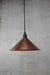 Cone outdoor pendant light with small copper shade
