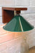 Cone wood wall lamp with federation green cone shade