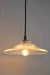 Conical glass light shade. vintage glamour pendant lights. hanging bathroom lighting.