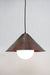 Copper cone light with opal glass ball shade