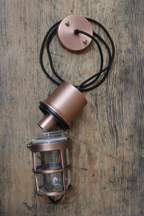 Anchorage Caged Bunker Pendant Light