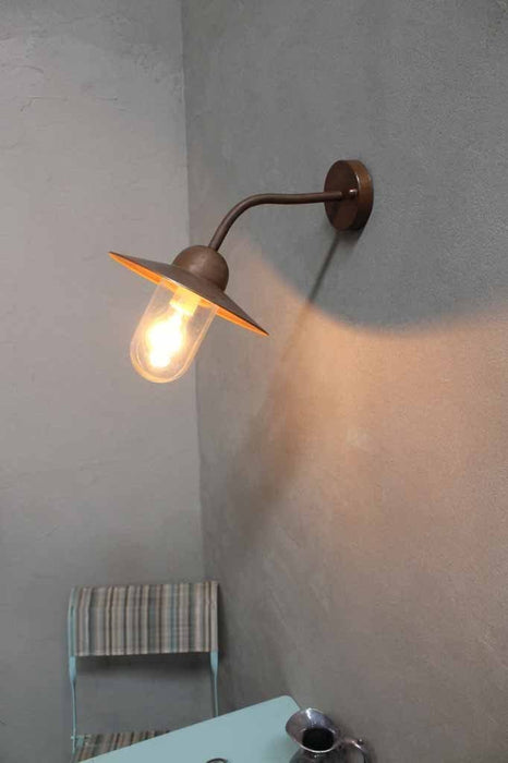 Copper Cabin Wall Light. Outdoor wall light or indoor light for bathrooms. Copper lights ideal for seaside lighting