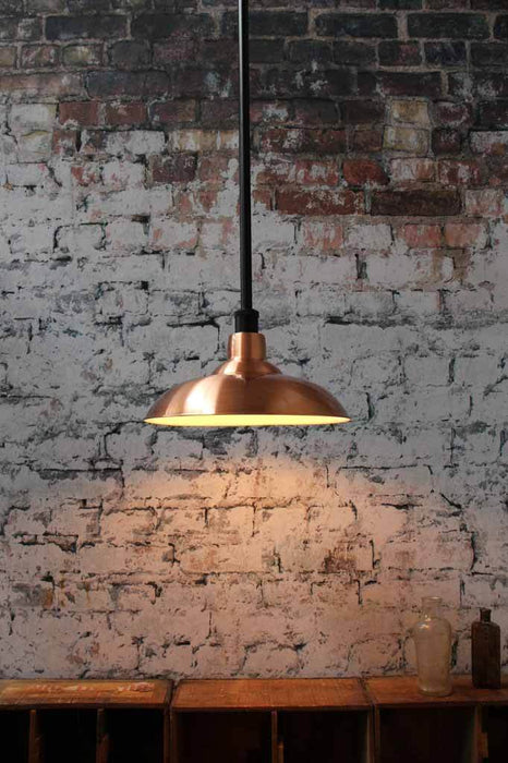 Copper rod pendant light. industrial chic decor. online lighting Australia