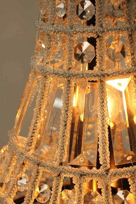 Crystal beaded pendant light. empire chandelier lighting. buy crystal lights online