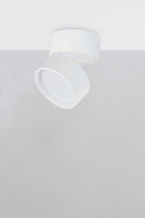 Adjustable white downlight on an angle