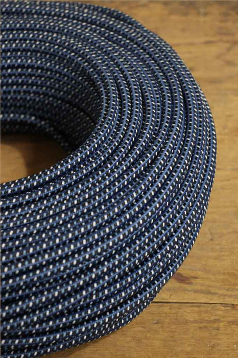 Dark Blue Striped Fleck Cord