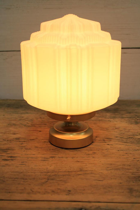 Deco Glass Lamp Gold On
