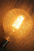 Designer LED filament light bulbs. Decorative vintage glass pattern. Low energy