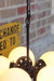Diner glass ball pendant five point lamp holder with galleries and glass shades