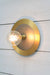 Large brass with small metal disc wall light