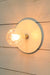 Large white disc wall light