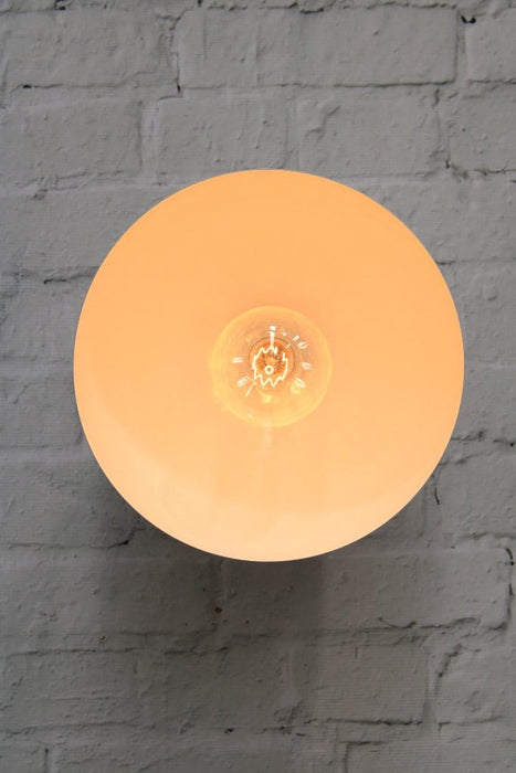 Dome wall light with white finish