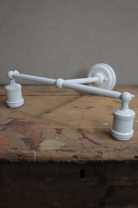White double arm wall light