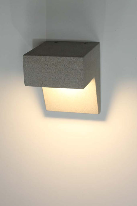 Downward mounted concrete LED wall light