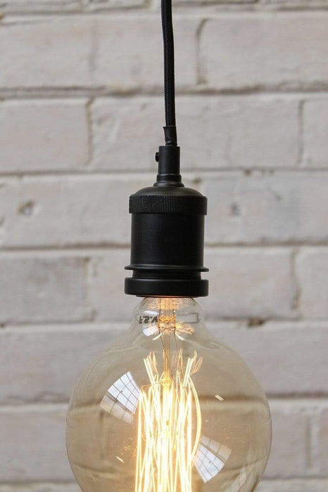 E27 metal lampholder pendant cord can support an e27 shade or looks great with a bare bulb