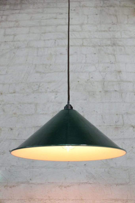 Enamel ceiling pendant light warehouse style