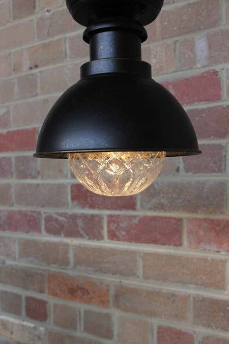 Expressway outdoor ceiling light with crystal bulb. under eave light. urban rustic light...