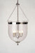 Extra large float glass lamp pendant light with chrome fittings