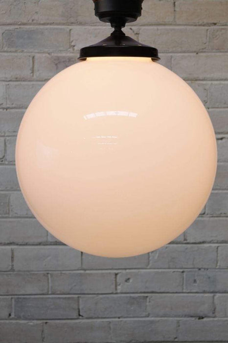 Extra large opal glass ball ceiling light