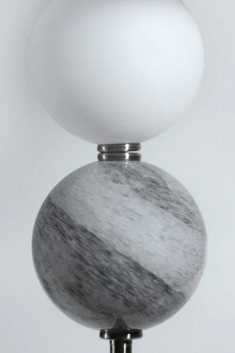 Close-up of orbs of pewter variant. 