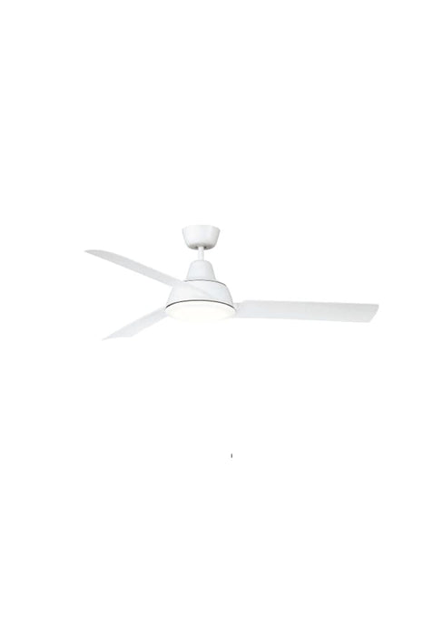 Ceiling fan in white finish with LED light