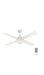 Ceiling fan in white finish with LED light with remote control