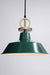 Federation green pendant light with gold cord and disc