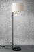 Contemporary floor lamp with white shade