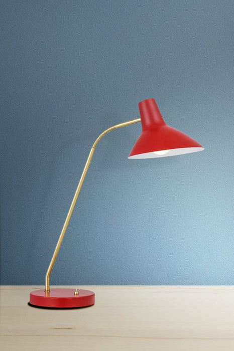 red florida table lamp