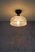 Flush mount ideal for low ceilings. large glass light