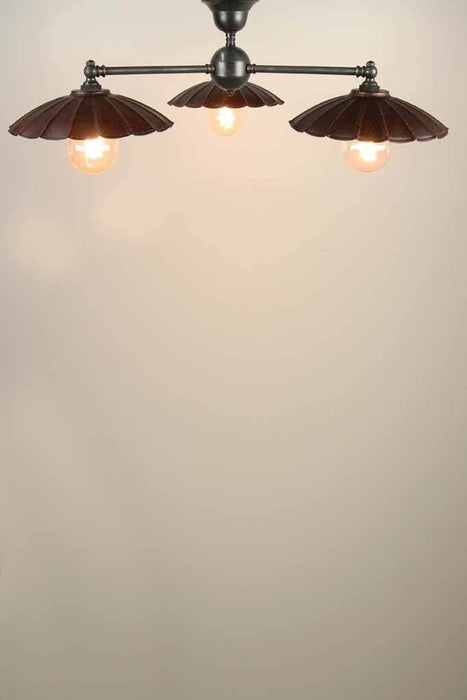 Flush mount lights are ideal for low ceilings. available online in black and rusty colour