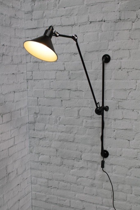 Lampe Gras French industrial wall light