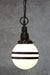 Pendant light with opal two stripe shade