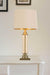 Glass table lamp with cream shade