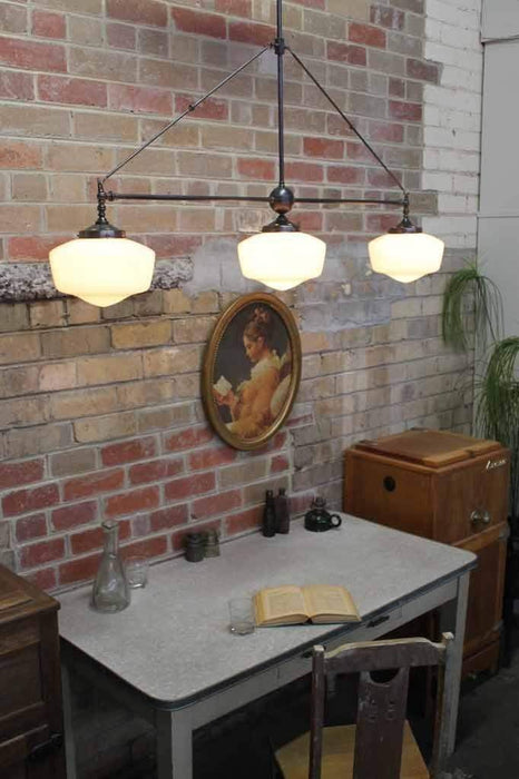 Glass chandelier ideal for cafe or restaurant lighting