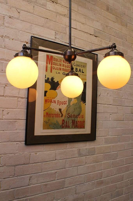 Glass ball chandelier ideal for home lighting or cafe lighting