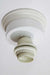 White ceiling rose with white wood mounting block