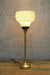 Gold brass steel table lamp with black gallery