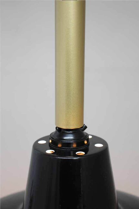 Black Shade with gold pole pendant