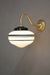 Three stripe wall light with gold sconce