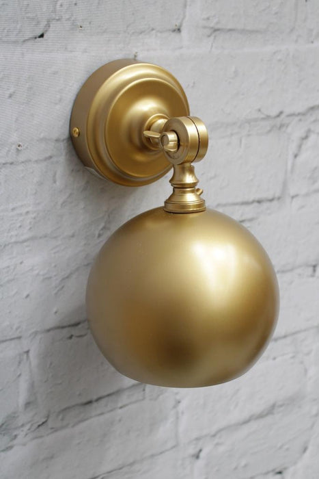 Gold brass wall light