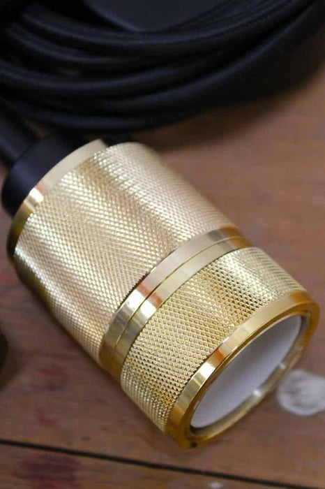 Golden brass e27 metal lamp holder pendant zoom view
