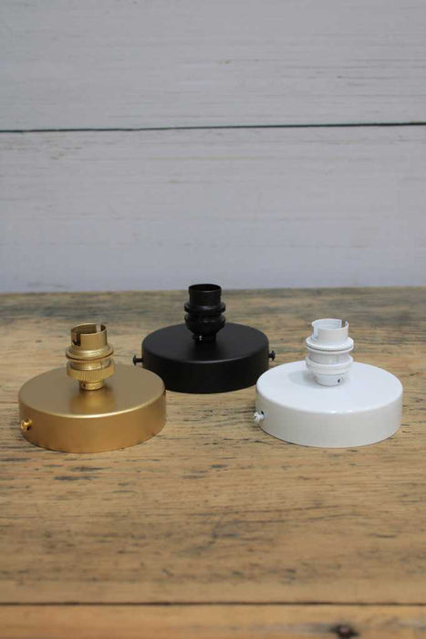 Gold/brass, black and white ceiling roses