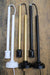 white, gold and black pendant pole suspension rods